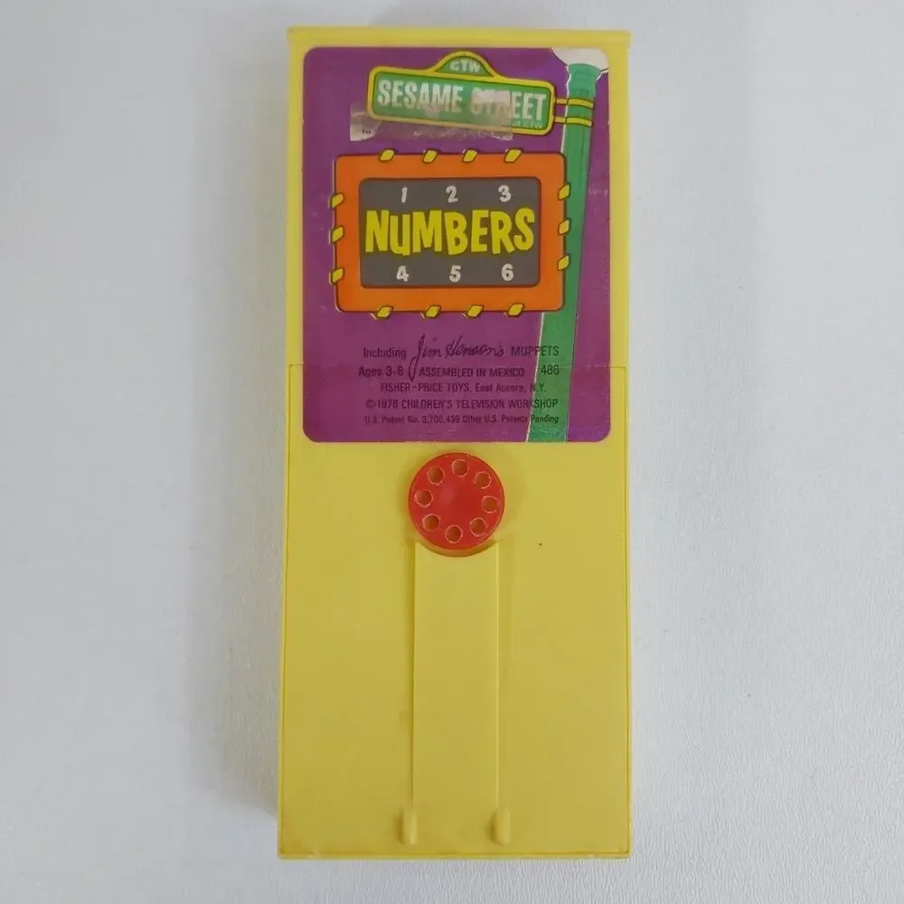 Vintage Fisher Price Movie Viewer/Player‎ cartridge~Sesame Street Numbers~1976